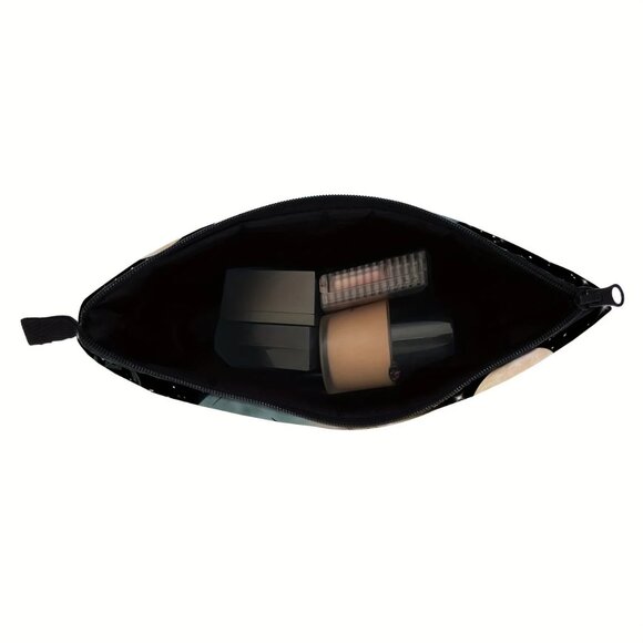 Trippy Mushroom & Moon Zipper Pouch For Makeup Stationery & Travel Accessories - Picture 3 of 3